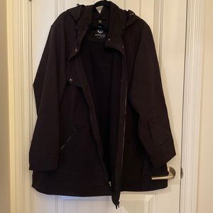 Black jacket with hood